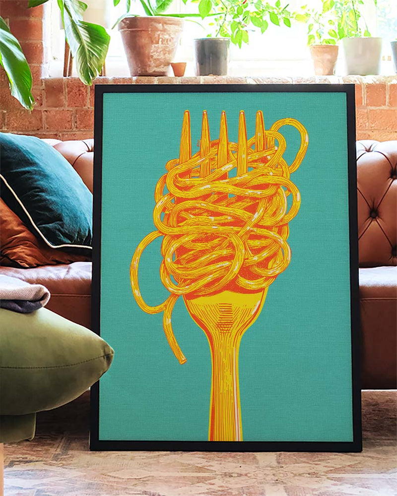 Pasta Food Poster – Spaghetti Fork Poster