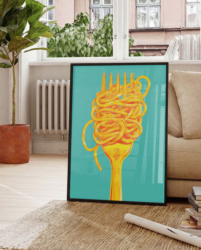 Pasta Food Poster – Spaghetti Fork Poster
