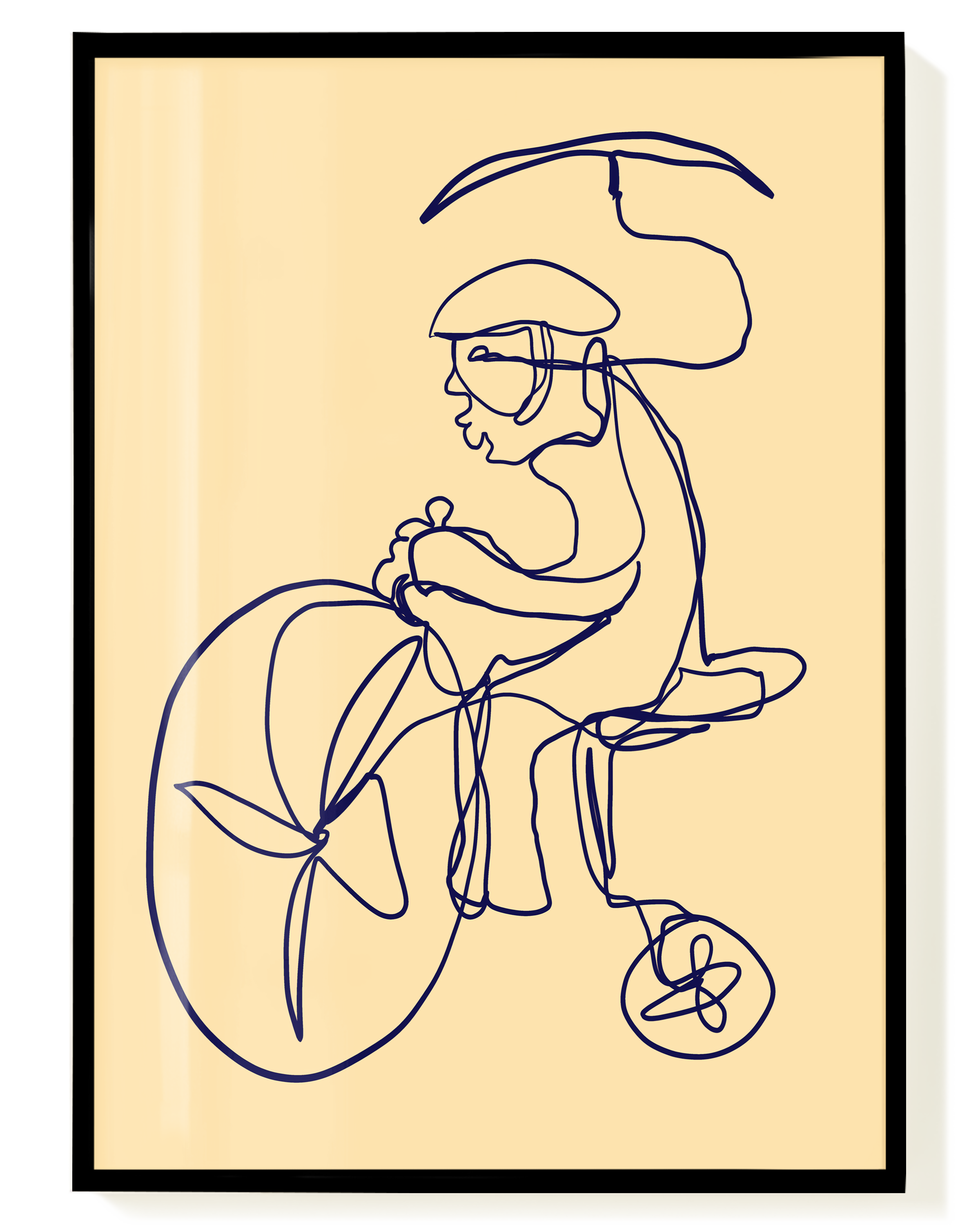 Speedr | Fahrrad Line Art Poster – Wallera®