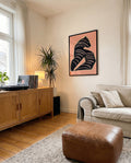 Striped Guardian | Moderne Abstrakte Figur Poster