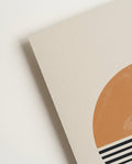 Abstrakte Sonnenkunst Poster – Sun Stripe Horizon