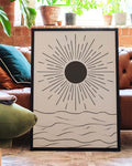 Sonnenaufgang Linien Poster – Sunrise Line Art