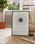 Sonnenaufgang Linien Poster – Sunrise Line Art