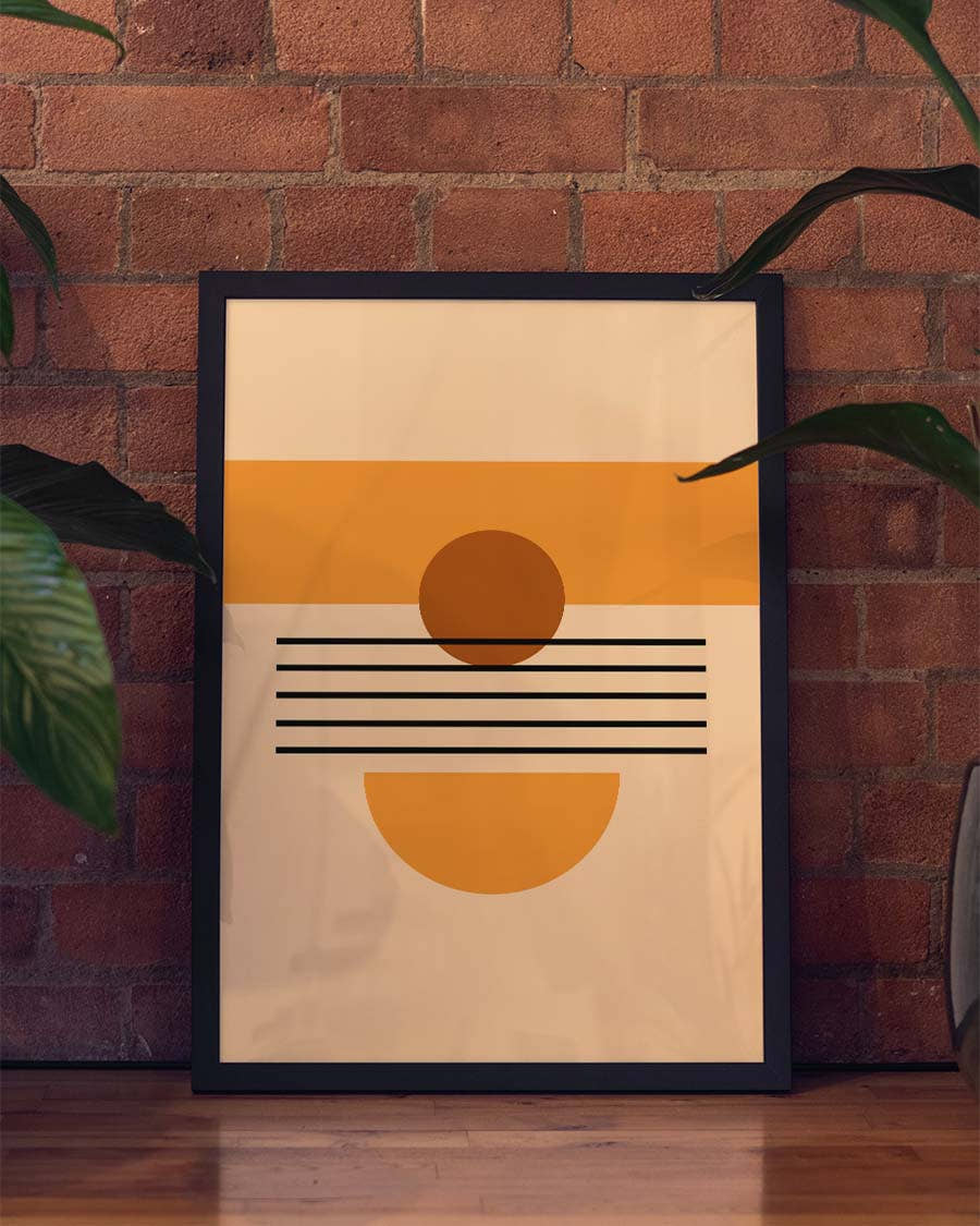 Sunset Geometry Poster