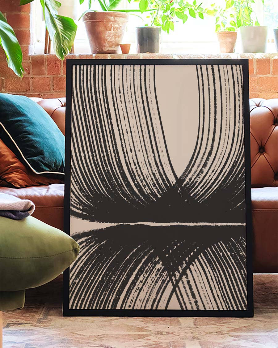 Symmetrisches Linien Poster – Symmetrische Linienexplosion