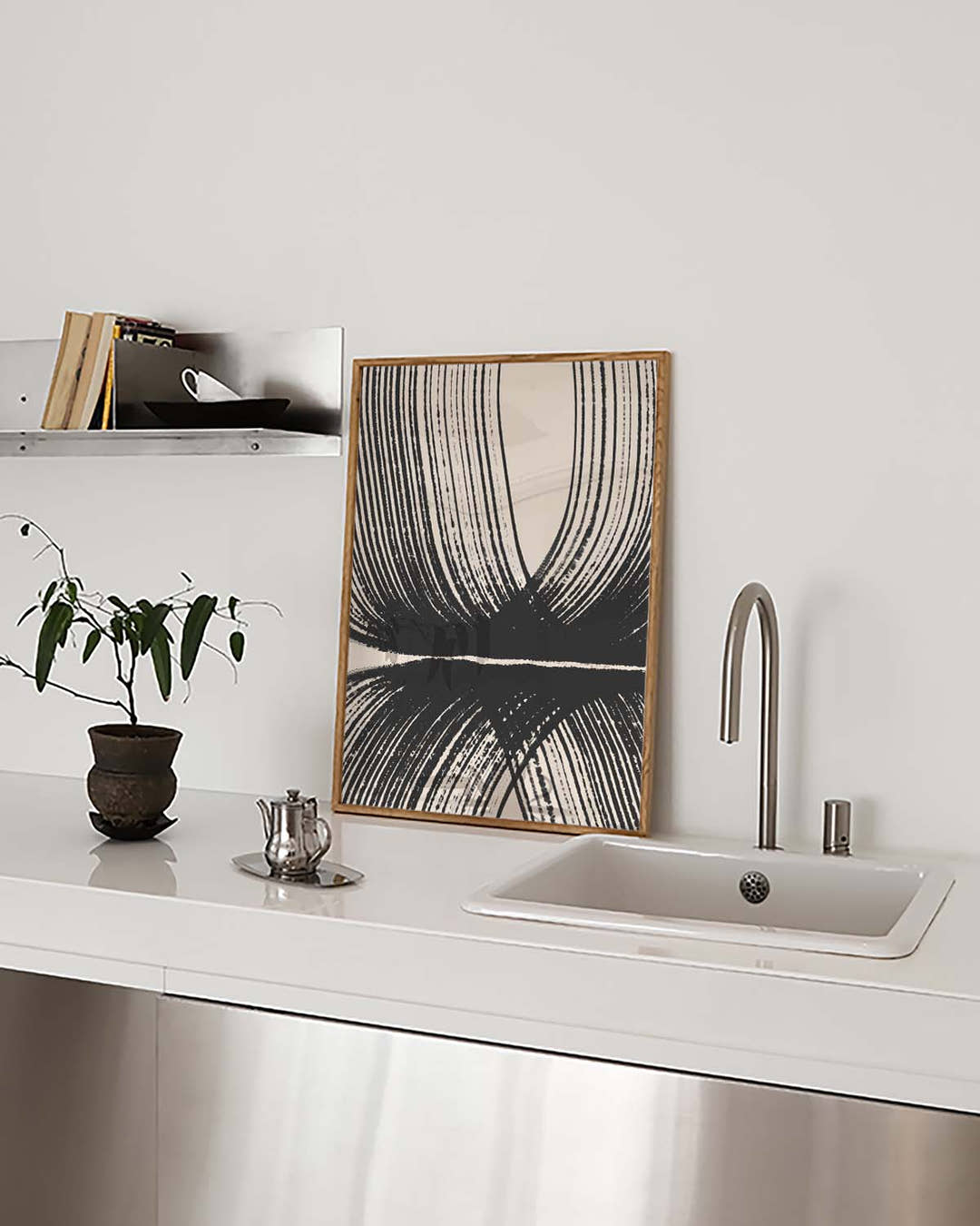 Symmetrisches Linien Poster – Symmetrische Linienexplosion