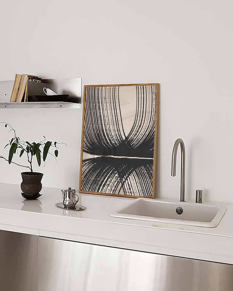 Symmetrisches Linien Poster – Symmetrische Linienexplosion