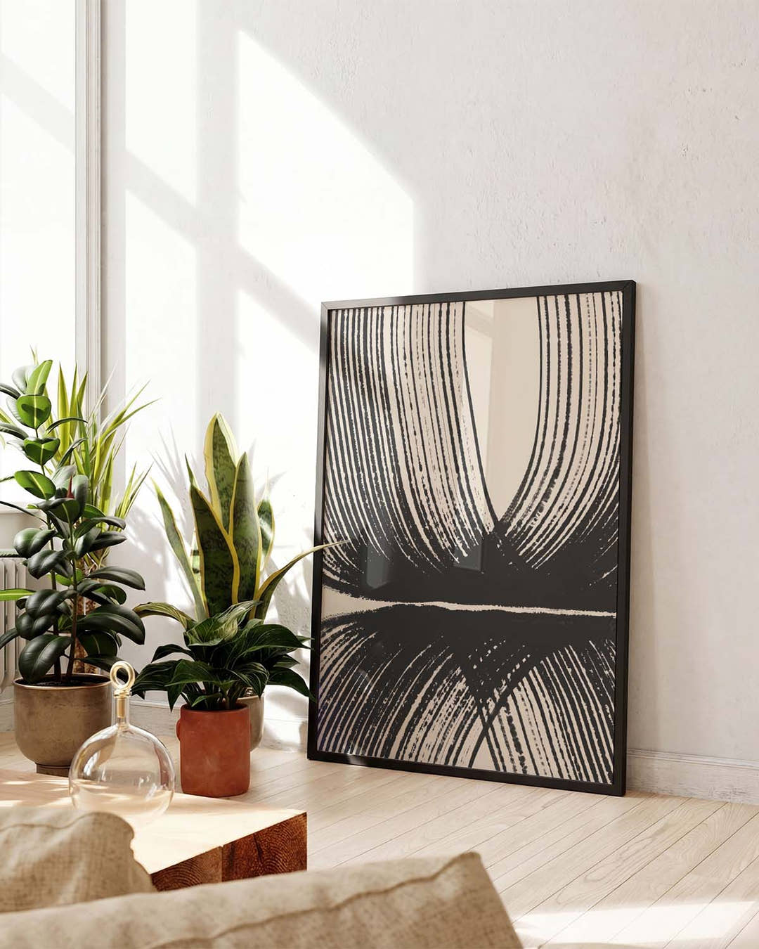 Symmetrisches Linien Poster – Symmetrische Linienexplosion