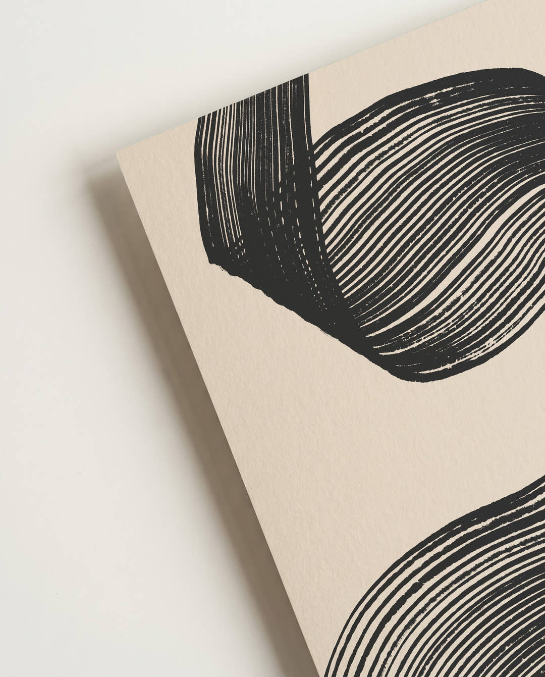 Abstraktes Linien Poster modern – Tanzende Bandform