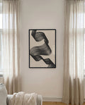 Abstraktes Linien Poster modern – Tanzende Bandform
