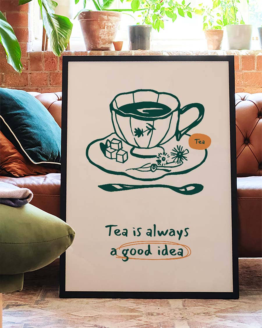 Tea Quote Poster – Tea Is A Good Idea