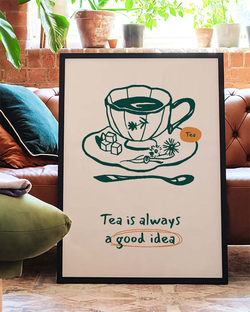 Tea Quote Poster – Tea Is A Good Idea