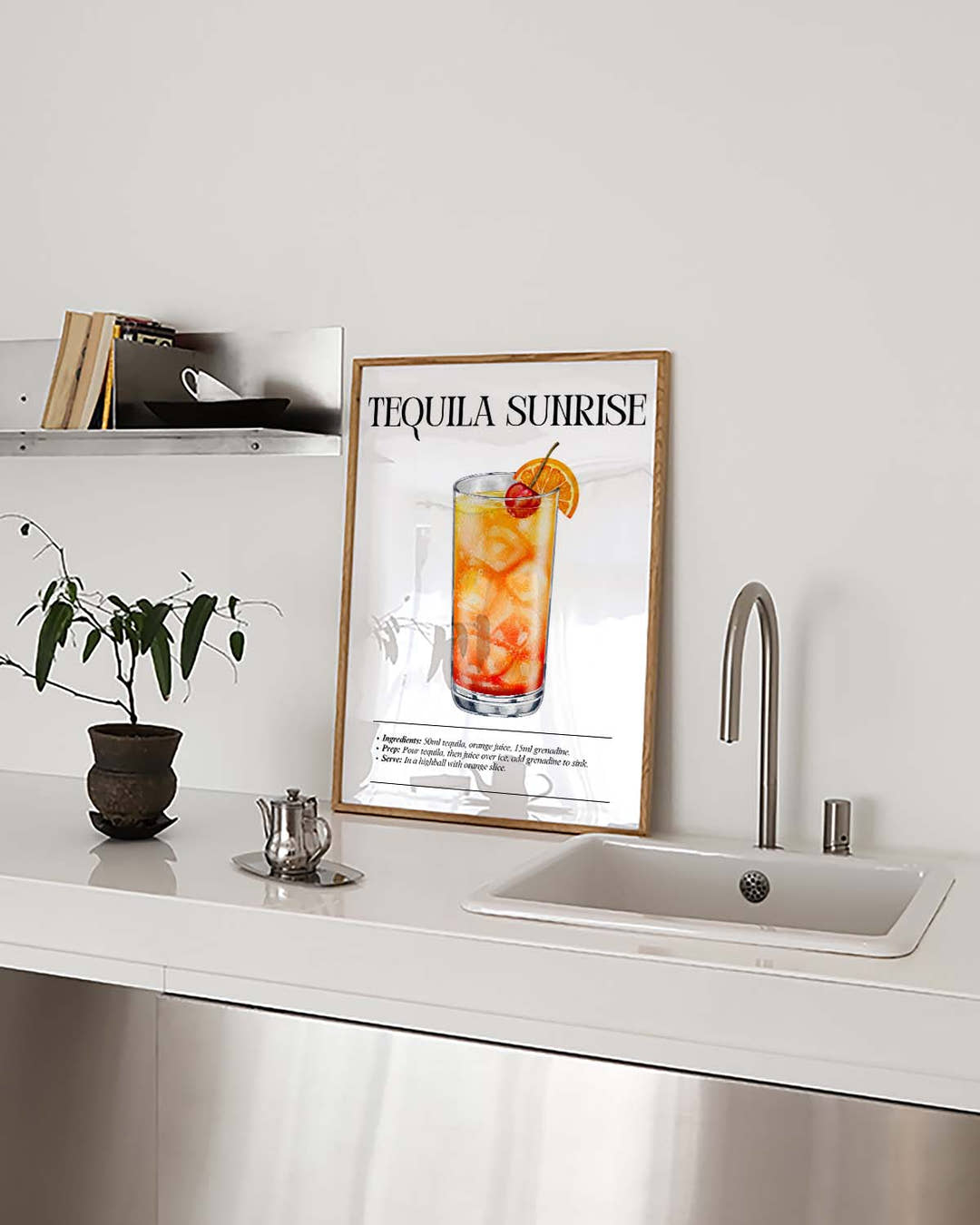 Cocktail Poster – Tequila Sunrise Cocktail