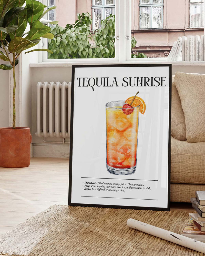 Cocktail Poster – Tequila Sunrise Cocktail
