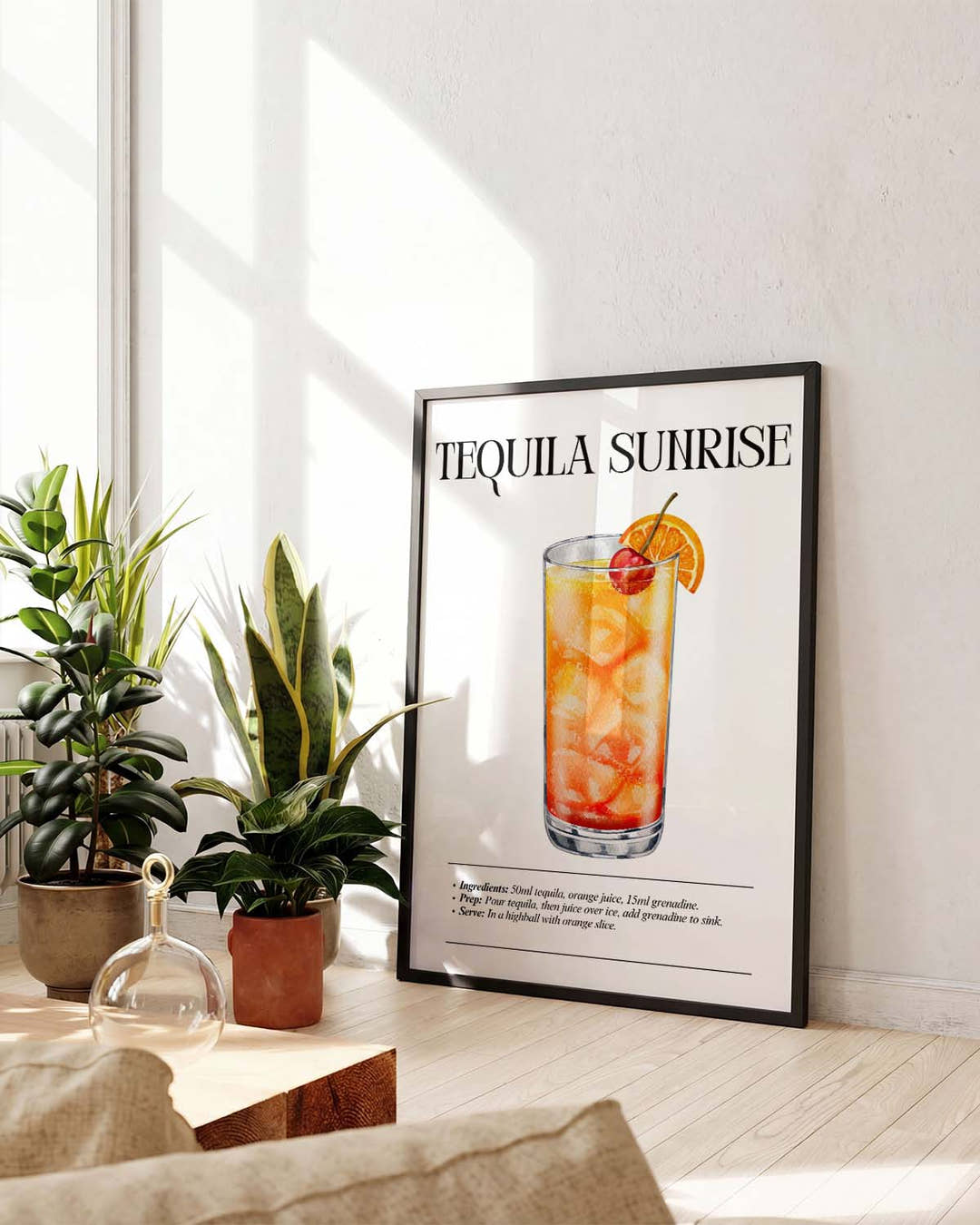 Cocktail Poster – Tequila Sunrise Cocktail