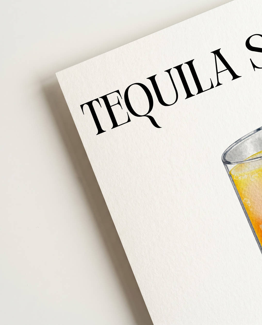 Cocktail Poster – Tequila Sunrise Cocktail
