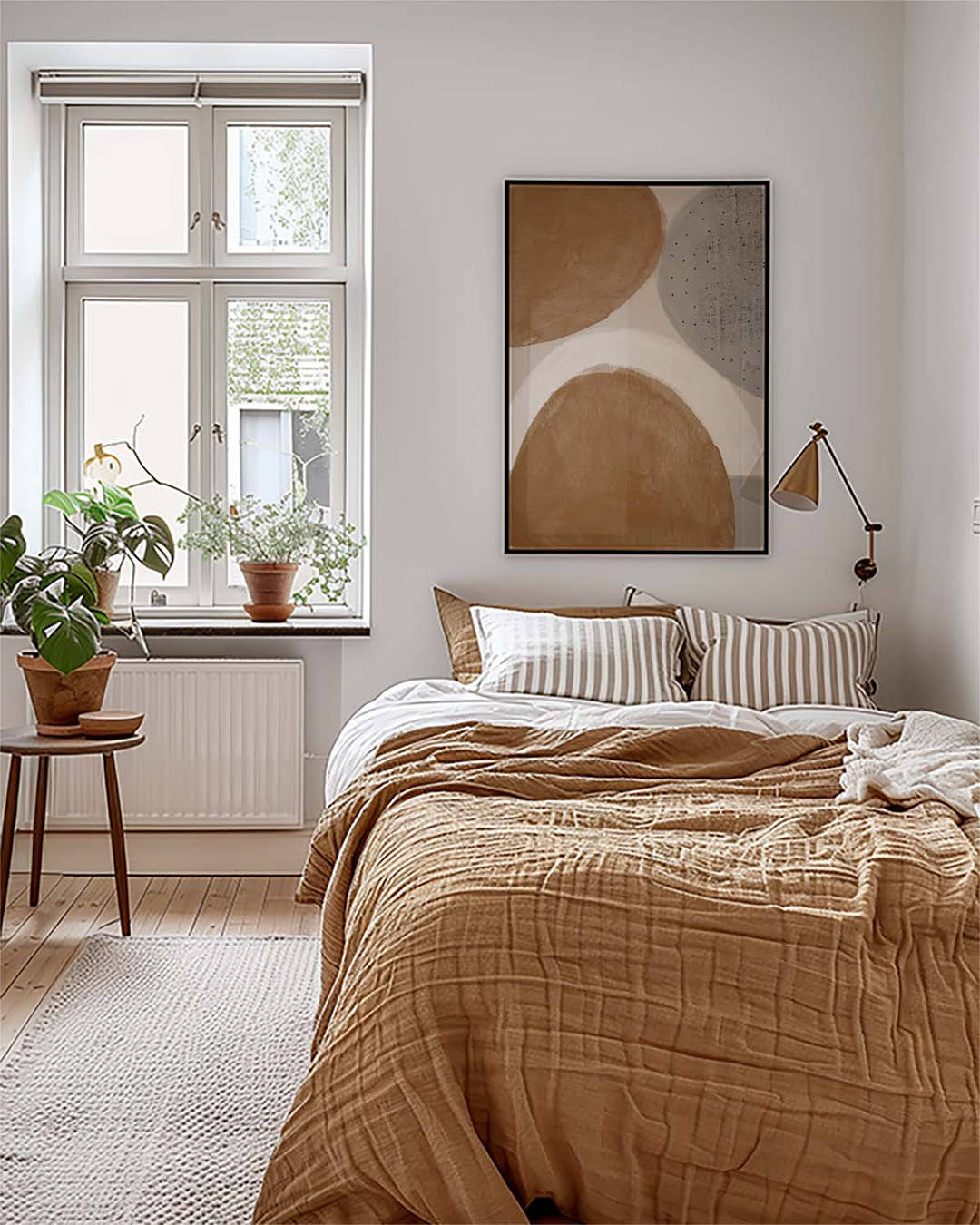 Terracotta Abstract Composition Poster – Erdige Formkunst