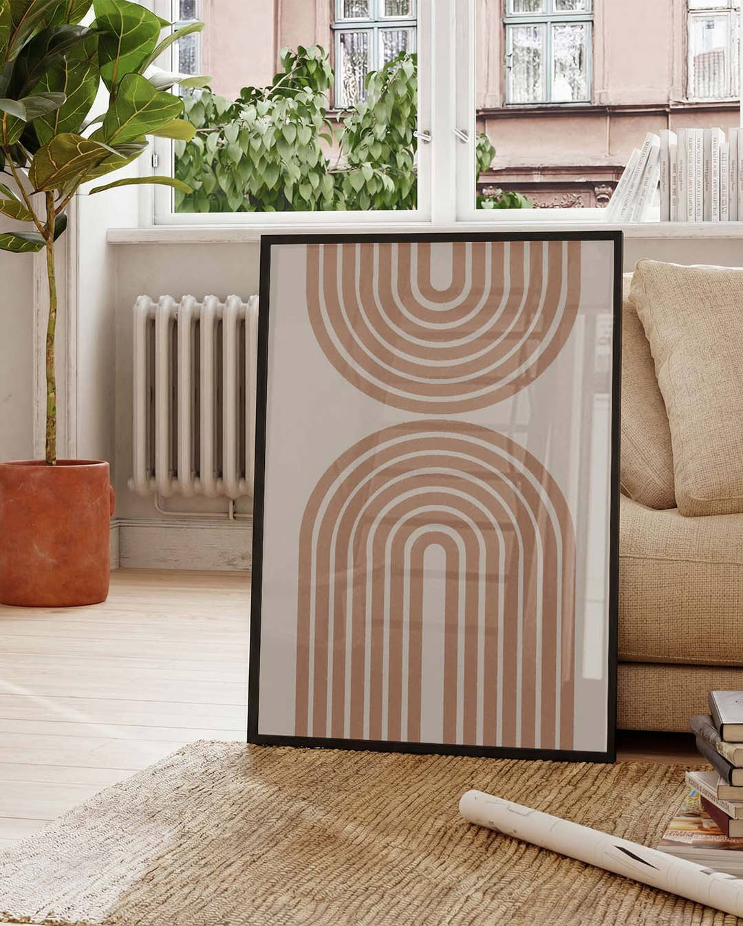Terracotta Bogen Poster modern – Terracotta Arch Rhythm