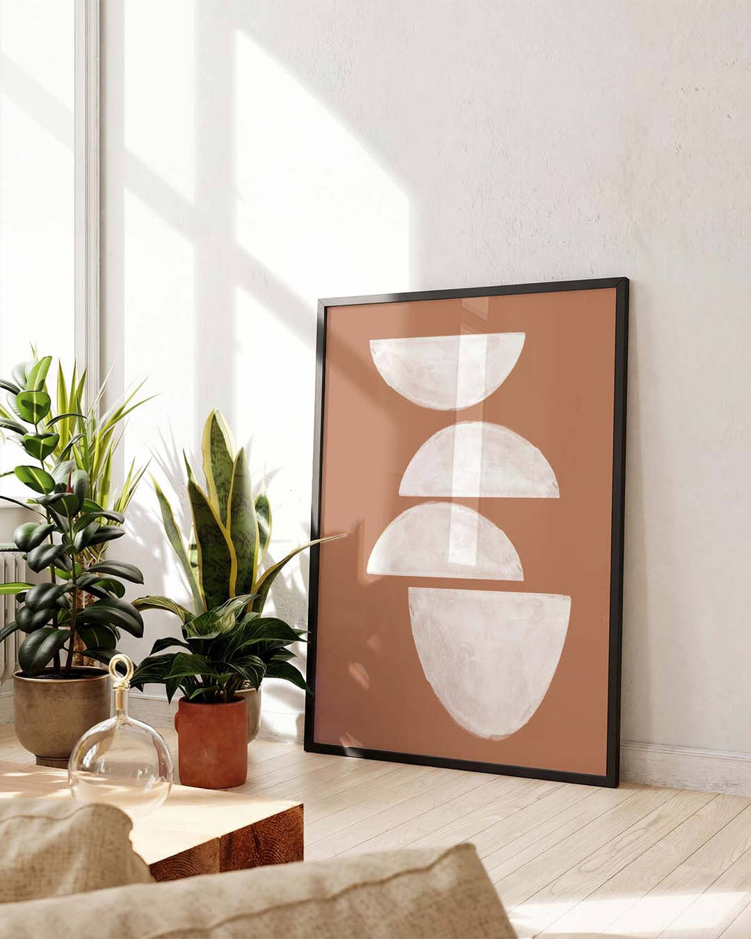 Terracotta Mond Poster modern – Terracotta Half Moon Stack