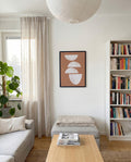 Terracotta Mond Poster modern – Terracotta Half Moon Stack