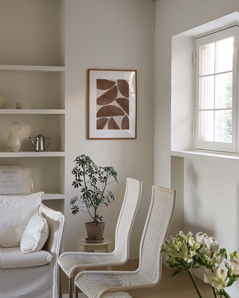 Terracotta Shape Pattern Poster – Geometrisches Terracotta Muster