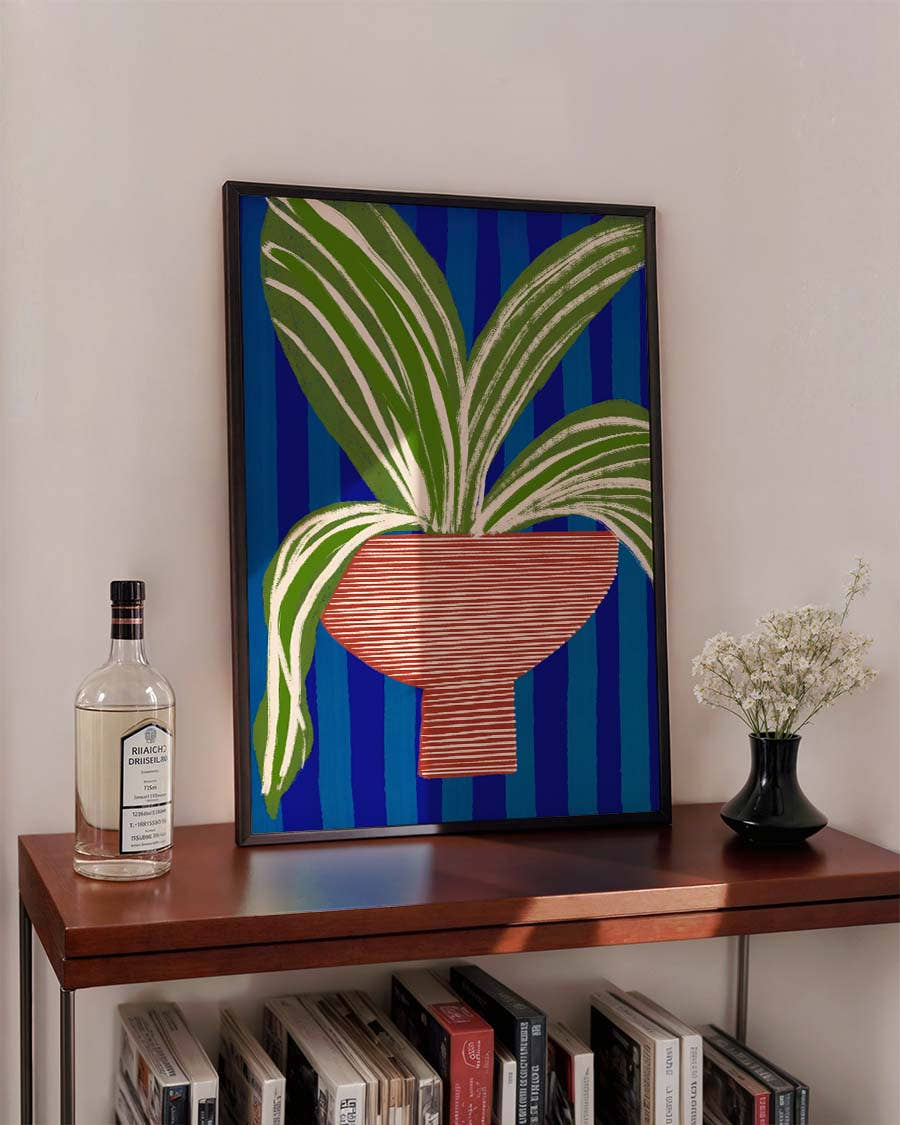 Tropical Plant Pot Poster – Moderne Tropische Pflanze