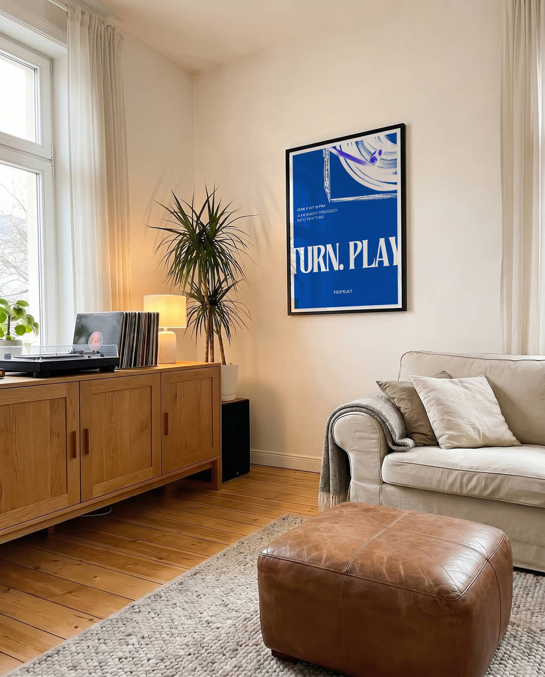 Turn Play | Modernes Typografie-Poster