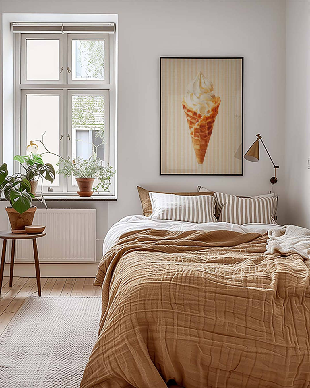 Dessert Illustration Poster – Vanilla Ice Cream