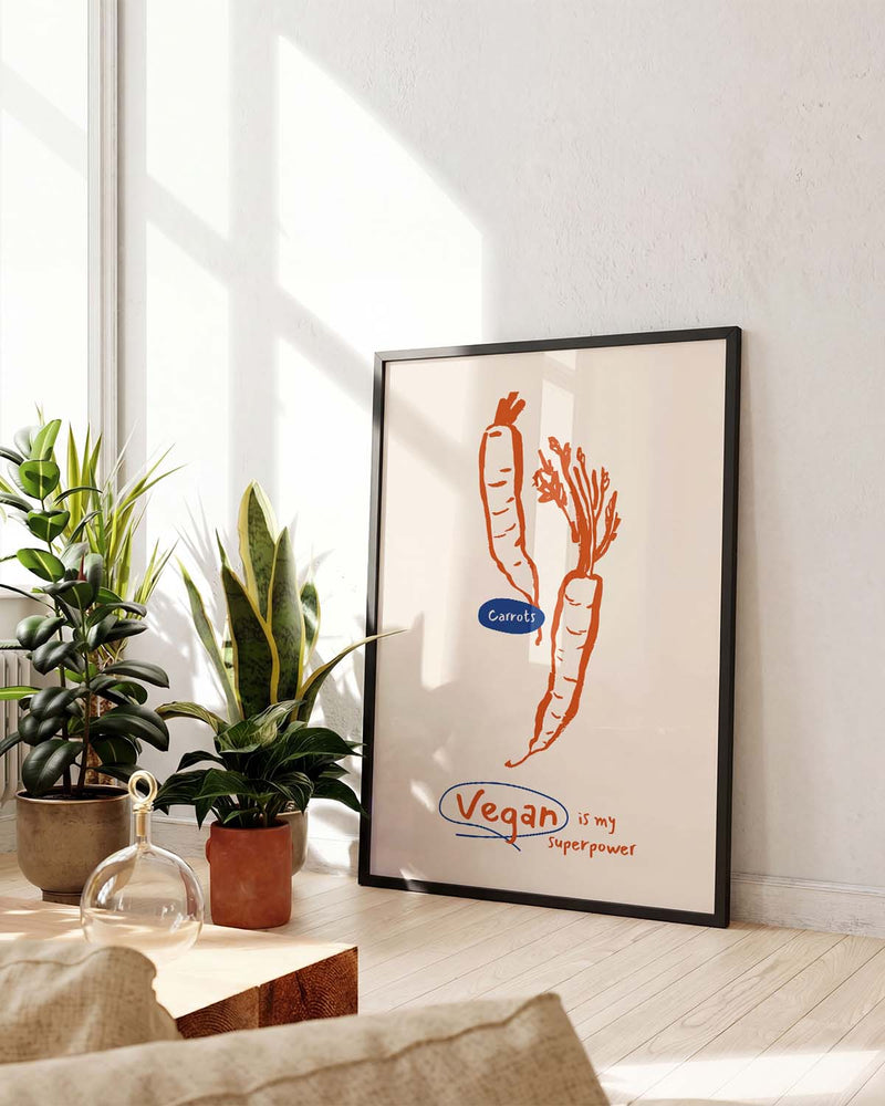 Vegan Food Poster – Vegan Is My Superpower