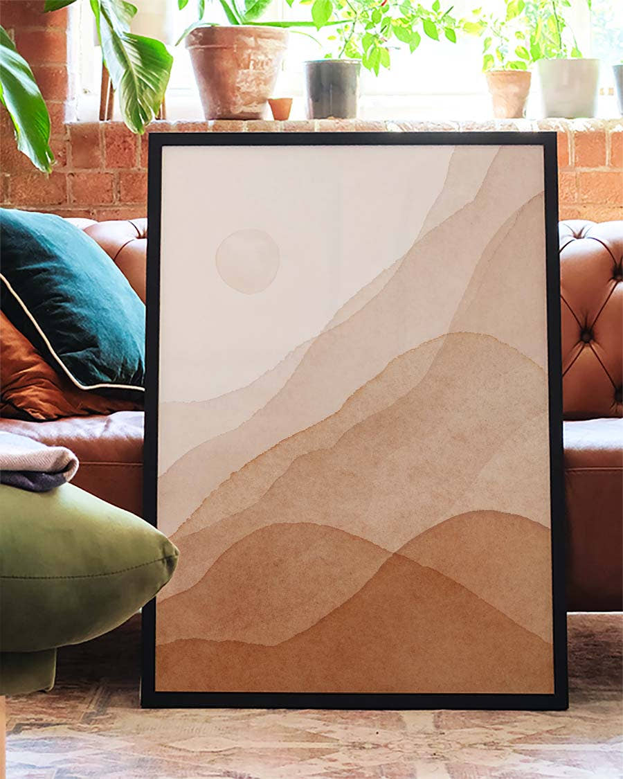 Wüsten Landschaft Poster – Warm Desert Layers