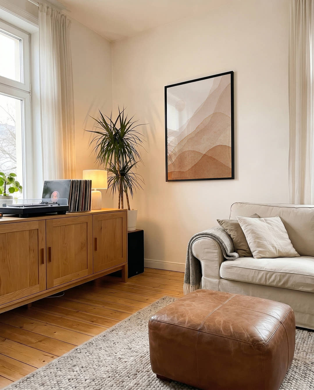 Wüsten Landschaft Poster – Warm Desert Layers
