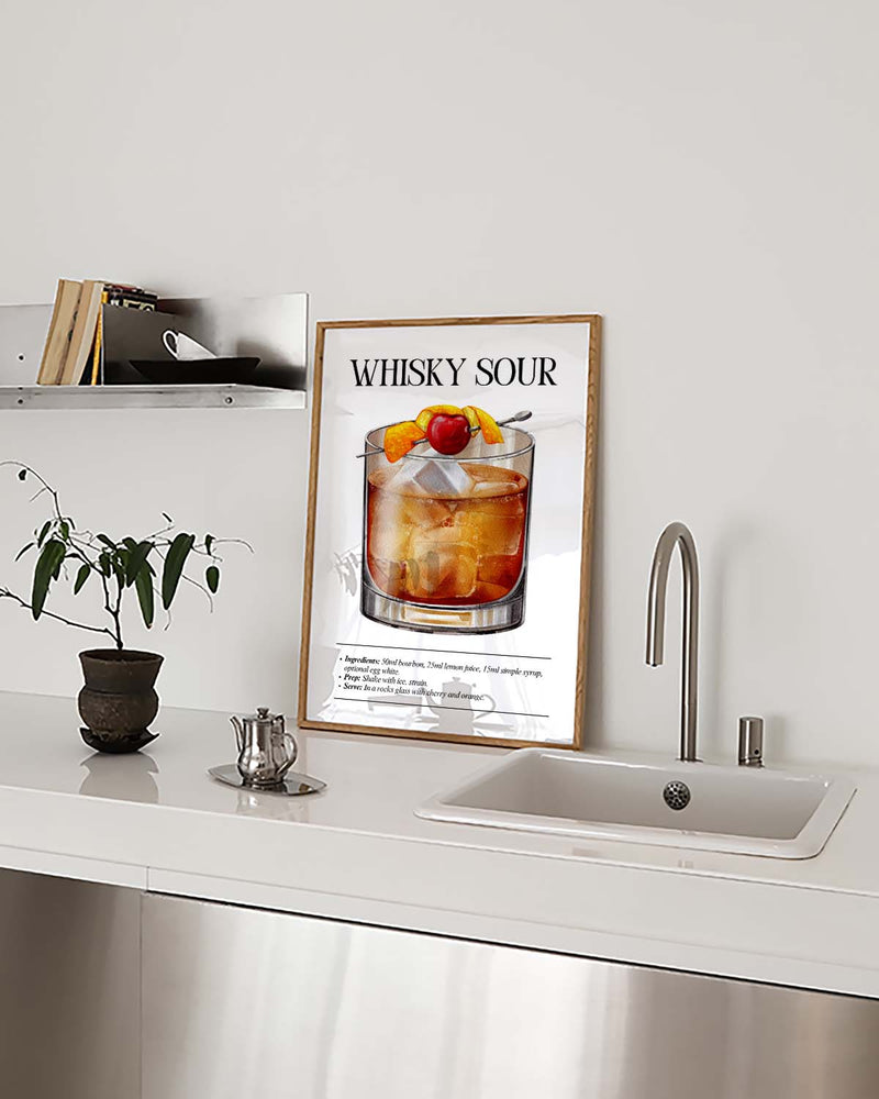 Cocktail Poster – Whisky Sour Cocktail