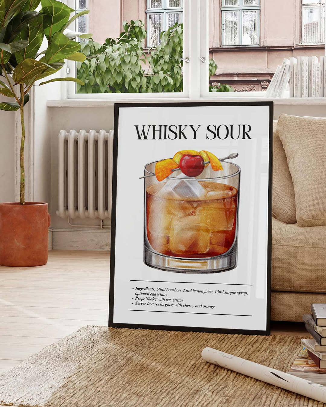 Cocktail Poster – Whisky Sour Cocktail