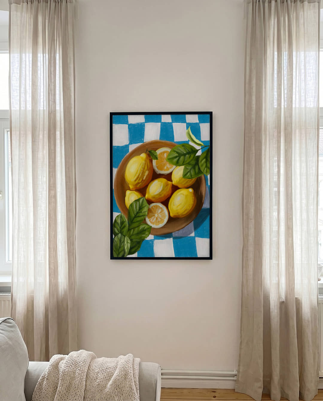 Zesty Blocks | Zitronen Illustration Poster