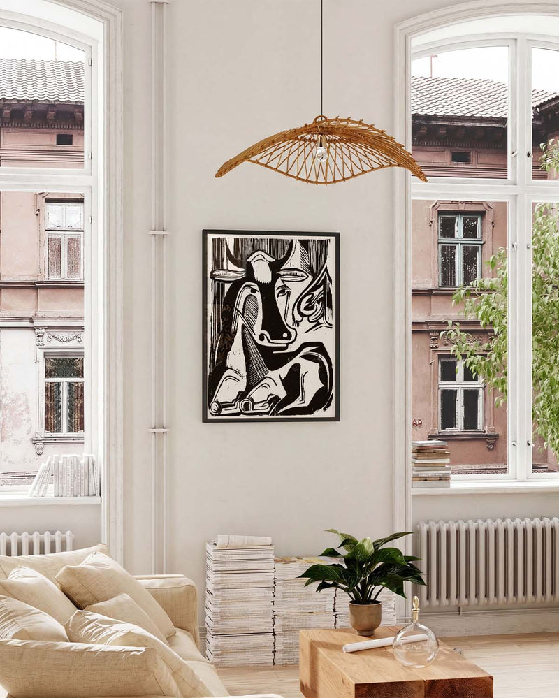 Abstraktes Schwarz Weiß Kunstposter – Abstract Duality