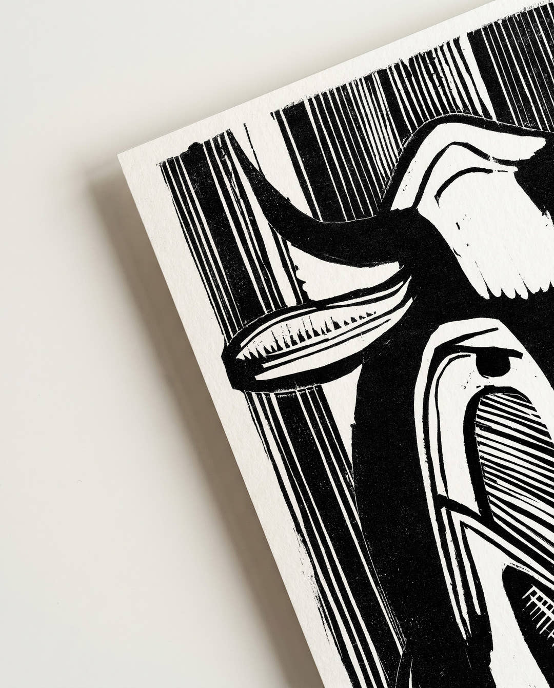 Abstraktes Schwarz Weiß Kunstposter – Abstract Duality
