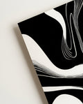 Minimalistisches Schwarz Weiß Linien Poster – Abstract Harmony