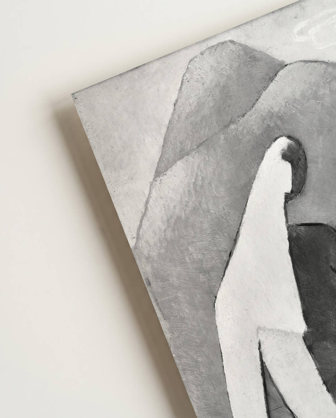 Minimalistisches Figuren Poster Schwarz Weiß – Abstract Pose