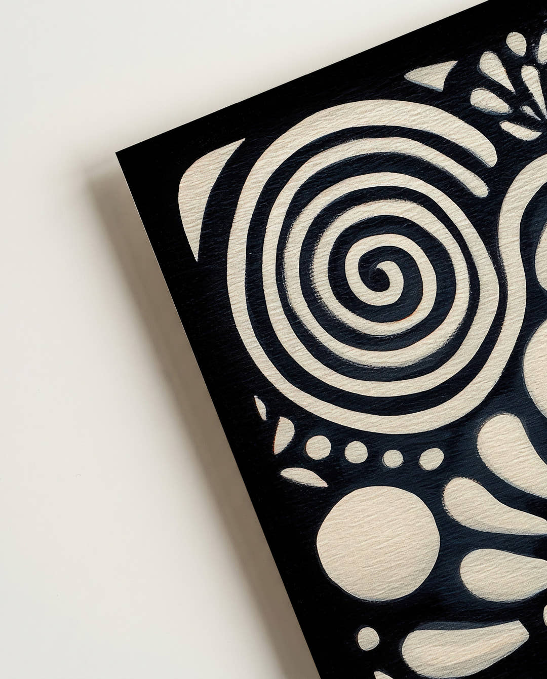 Abstraktes Schwarz Weiß Kunst Poster – Abstract Silence