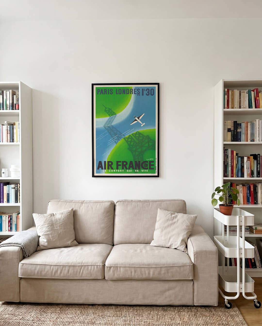Vintage Flugreise Poster – Air France Paris Londres 1930