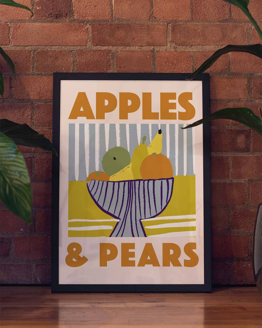 Retro Obst Poster modern – Apples &amp; Pears