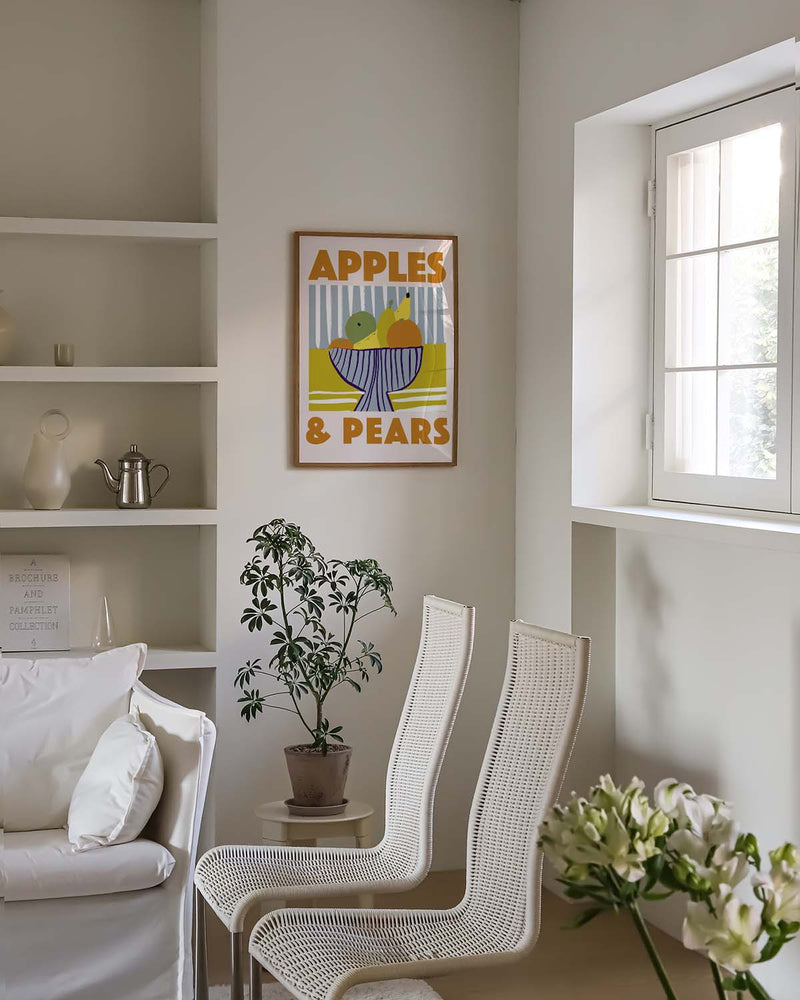 Retro Obst Poster modern – Apples & Pears
