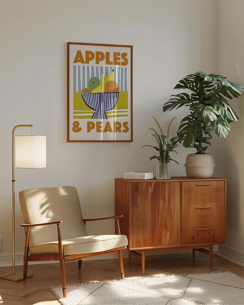 Retro Obst Poster modern – Apples & Pears