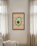 Typografie Avocado Poster – Avocado Repeat