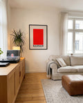 Abstraktes Bauhaus Farbflächen Poster – Bauhaus Red Field