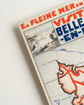 Vintage Bretagne Insel Poster mit Karte – Belle Ile en Mer