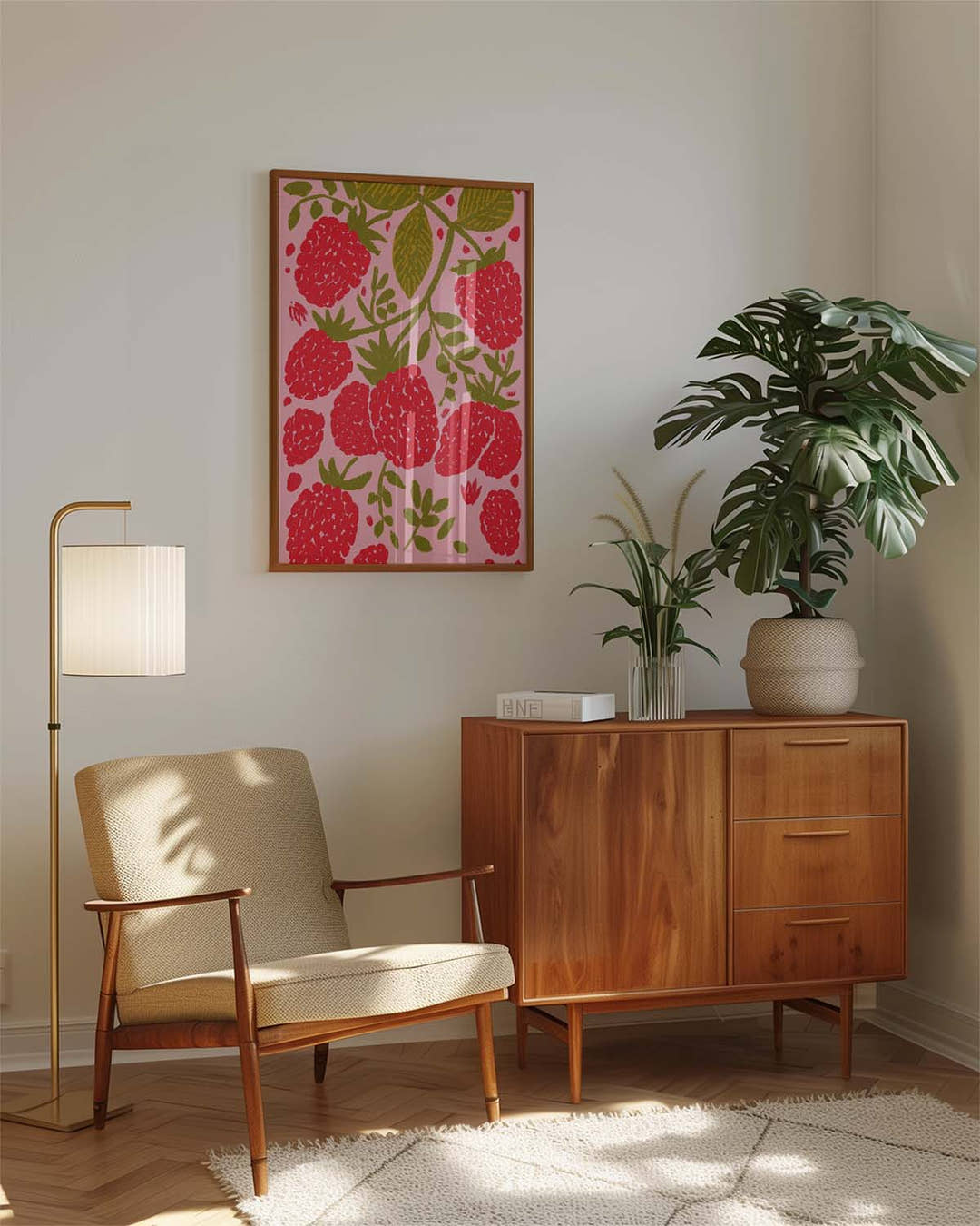 Beeren Muster Poster modern – Berry Garden