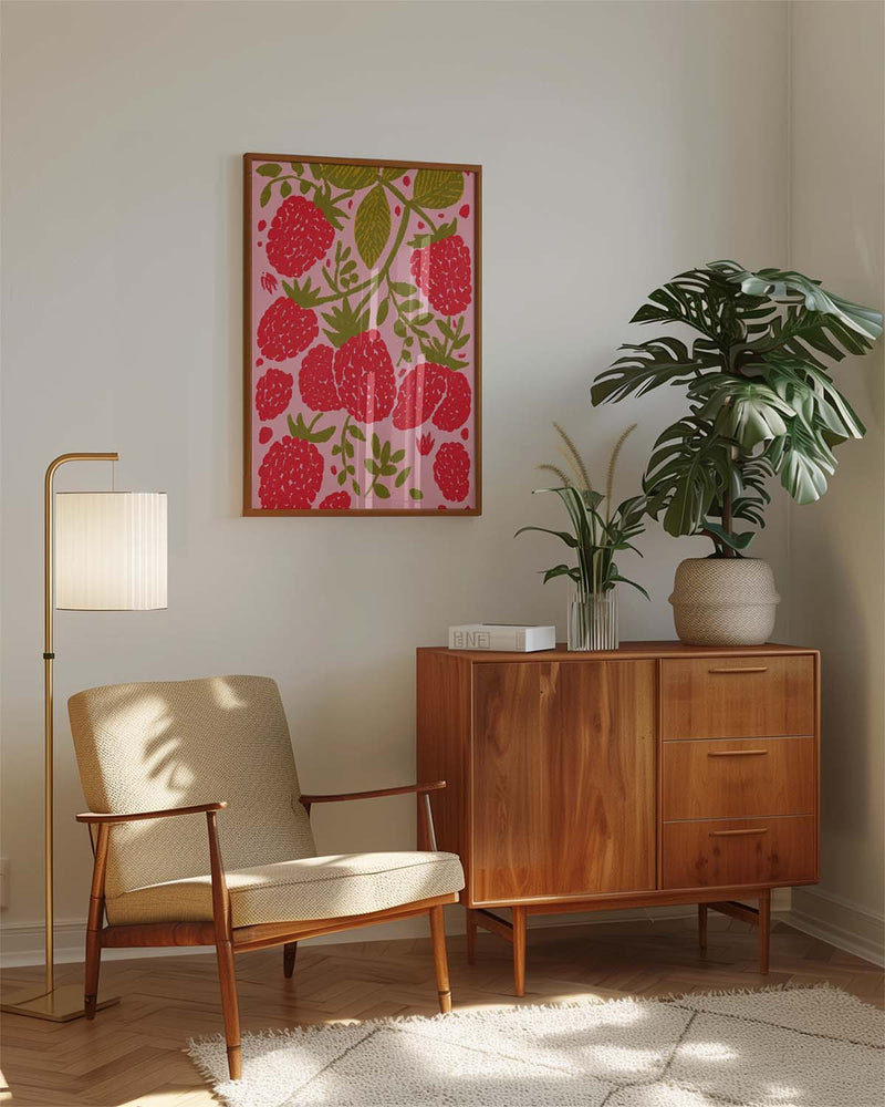 Beeren Muster Poster modern – Berry Garden
