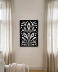 Abstraktes Kontrast Linien Poster – Black Balance