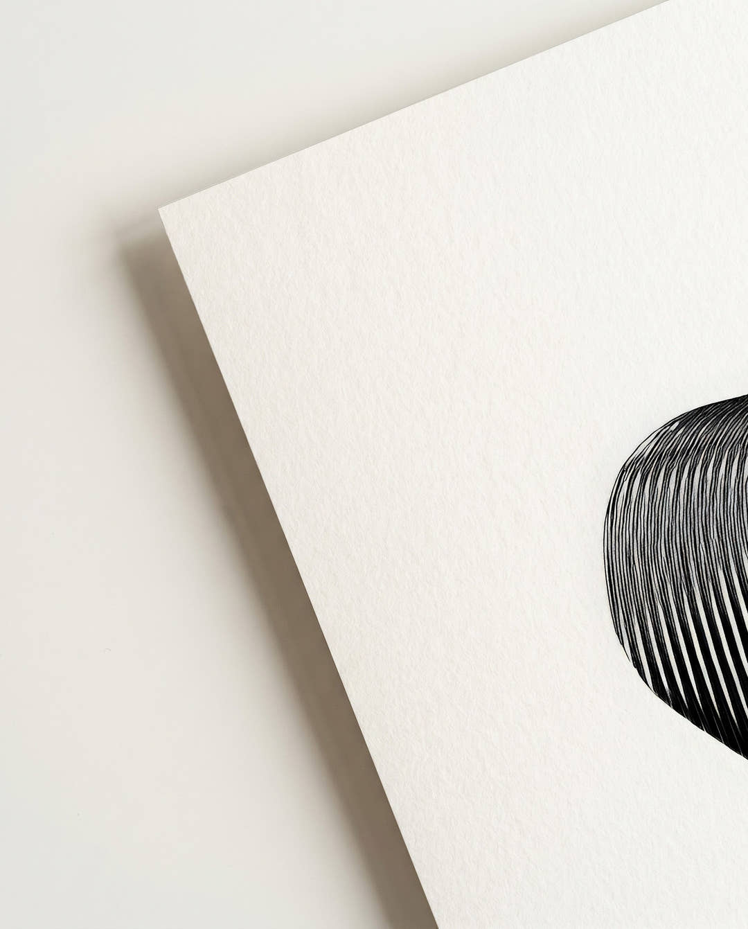 Modernes Schwarz Weiß Linienposter – Black Contour
